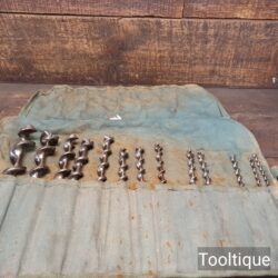 Vintage Set 10 No: Irwin Pattern Brace Auger Bits in Roll - Sharpened Ready For Use