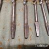 Vintage Set 10 No: Irwin Pattern Brace Auger Bits in Roll - Sharpened Ready For Use