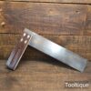 Vintage Wm Marples & Sons 12” Carpenters Rosewood & Brass Square - Refurbished