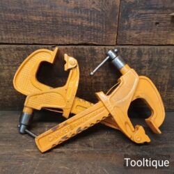  2 No: Vintage 6” Carver T186-6" 150mm Carver Clamps - Refurbished Ready For Use