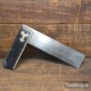 Antique 9” Carpenters Ebony & Brass Square - Refurbished Ready For Use