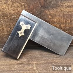 Antique 3” Carpenters Ebony & Brass Square - Refurbished Ready For Use