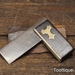 Antique 3” Carpenters Ebony & Brass Square - Refurbished Ready For Use