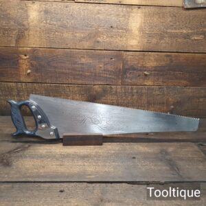 Vintage Sandvik No: 288 24” Blue Handled Cross Cut Hand Saw - Ready To Use