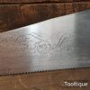 Vintage Sandvik No: 288 24” Blue Handled Cross Cut Hand Saw - Ready To Use