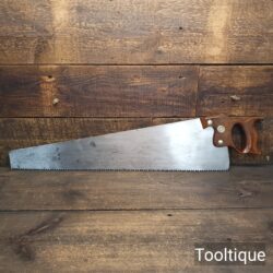 Vintage 26” English Warranted Superior Rip Handsaw 4 TPI - Sharpened Refurbished