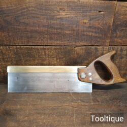 Vintage 12” Spear & Jackson Brass Back Bench Saw - Refurbished For Use
