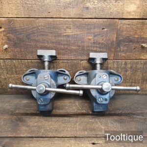 Vintage Pair of Record No: 153 Floor Board Clamps - Refurbished Ready For Use