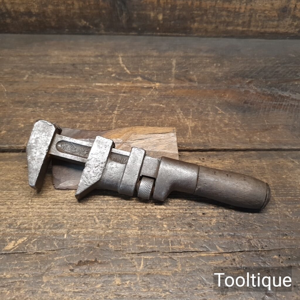 Vintage W&B MFG Co. USA Adjustable Spanner Wrench - Good/Fair Condition