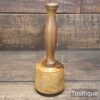Bespoke Wood-Turned Reclaimed Old Lignum Vitae Mallet - Cherrywood Handle