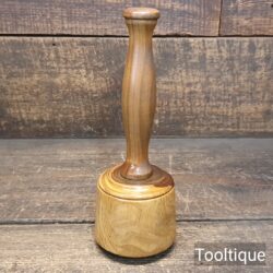 Bespoke Wood-Turned Reclaimed Old Lignum Vitae Mallet - Cherrywood Handle