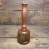 Bespoke Wood-Turned Reclaimed Old Lignum Vitae Mallet - Yew Handle