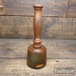 Bespoke Wood-Turned Reclaimed Old Lignum Vitae Mallet - Yew Handle