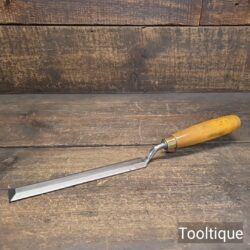 Vintage 1” Wm Marples Cranked Handled Long Series Bevel Edge Chisel - Refurbished