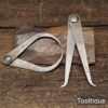 Vintage Moore & Wright Pair of Internal & External Calipers - Good Condition