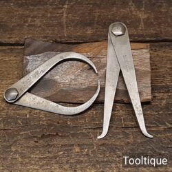 Vintage Moore & Wright Pair of Internal & External Calipers - Good Condition