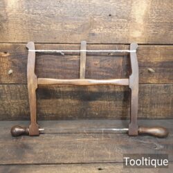 Vintage 12” Beechwood Woodworkers Beechwood Bow Saw - Sharpened For Use