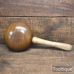 Handmade Saddlers Leatherworking lignum Vitae Collar Stuffing Mallet - Ash Handle