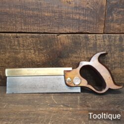 Vintage 8” Spear & Jackson No: 52A Brass Back Dovetail Saw 20 TPI - Refurbished
