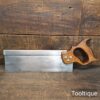 Vintage 12” English Steel Back Tenon Saw 13 TPI - Refurbished Ready To Use
