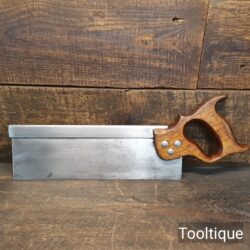 Vintage 12” English Steel Back Tenon Saw 13 TPI - Refurbished Ready To Use