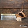 Vintage 10” W. Tyzack Turner No: 120 Brass Back Tenon Saw 15 TPI - Refurbished