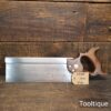 Vintage 12” English Warranted Superior Steel Back Tenon Saw 13 TPI - Refurbished