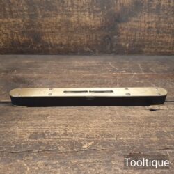Vintage 10” John Rabone & Sons Ebony & Brass Spirit Level - Good Condition