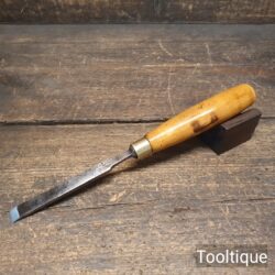 Vintage 7/16” Wm Marples Shamrock Carpenters Firmer Chisel - Refurbished For Use