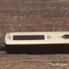 Vintage 7 ¾” Ebony & Brass Spirit Level with Clear Bubble - Good Condition