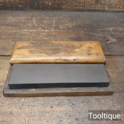 Vintage Black Natural Very Fine Honing Stone in Box - Lapped Flat