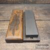 Vintage Black Natural Very Fine Honing Stone in Box - Lapped Flat