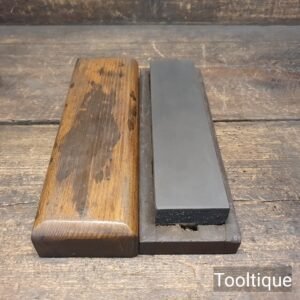 Vintage Black Natural Very Fine Honing Stone in Box - Lapped Flat