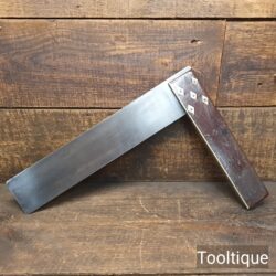 Antique 13” Carpenters Rosewood & Brass Square - Refurbished Ready To Use