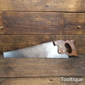 Vintage Henry Disston USA 18” Cross Cut Panel Saw 9 TPI - Refurbished & Sharpened