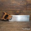 Vintage 12” Steel Back Tenon Saw 11 TPI - Sharpened RIP & Refurbished
