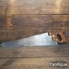 Vintage West German 22” Cross Cut Panel Saw 9 TPI - Refurbished & Sharpened