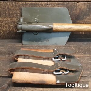 Crisp Vintage 1969 German Military Folding Trenching Shovel & Pick - Original Case