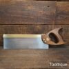 Vintage 1960’s Spear & Jackson No: 53 Sovereign 12” Brass Back Cross Cut Tenon Saw - Sharpened