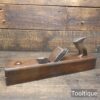 Vintage 17” Beechwood Jack Plane Sorby Tapered Iron - Refurbished Ready For Use