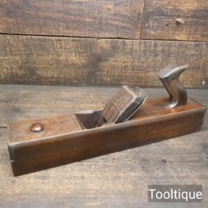 Vintage 17” Beechwood Jack Plane Sorby Tapered Iron - Refurbished Ready For Use