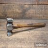 Unusual Vintage 24oz Blacksmiths Round & Square Pein Hammer - Refurbished