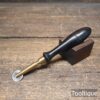 Antique Leatherworkers Cutting Wheel Tool Ebony Handle - Sharpened Ready To Use