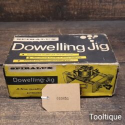 Vintage Boxed Spiralux Dowelling Jig Auger Bit Depth Stop - Good Condition