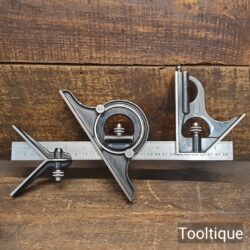 Crisp Vintage Starratt USA Combination Set Square - Very Good Lightly Used