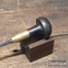 Rare 14” Antique Surgeons Ornate Ebony & Brass Twisted Design Archimedean Drill