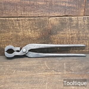 Vintage 12” Marples & Sons Blacksmiths Round Stock Pliers - Good/Fair Condition