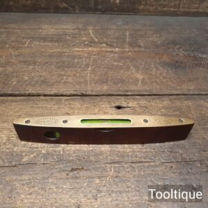 Vintage J. Rabone No: No: 1625 Mahogany Brass Boat Spirit Level - Good Condition