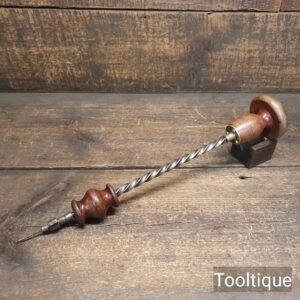 Vintage 14” Archimedes Hand Drill Beechwood Handles - Good Condition