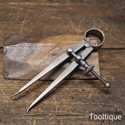 Vintage 5” Moore & Wright Silver Steel Internal Spring Calipers - Good Condition